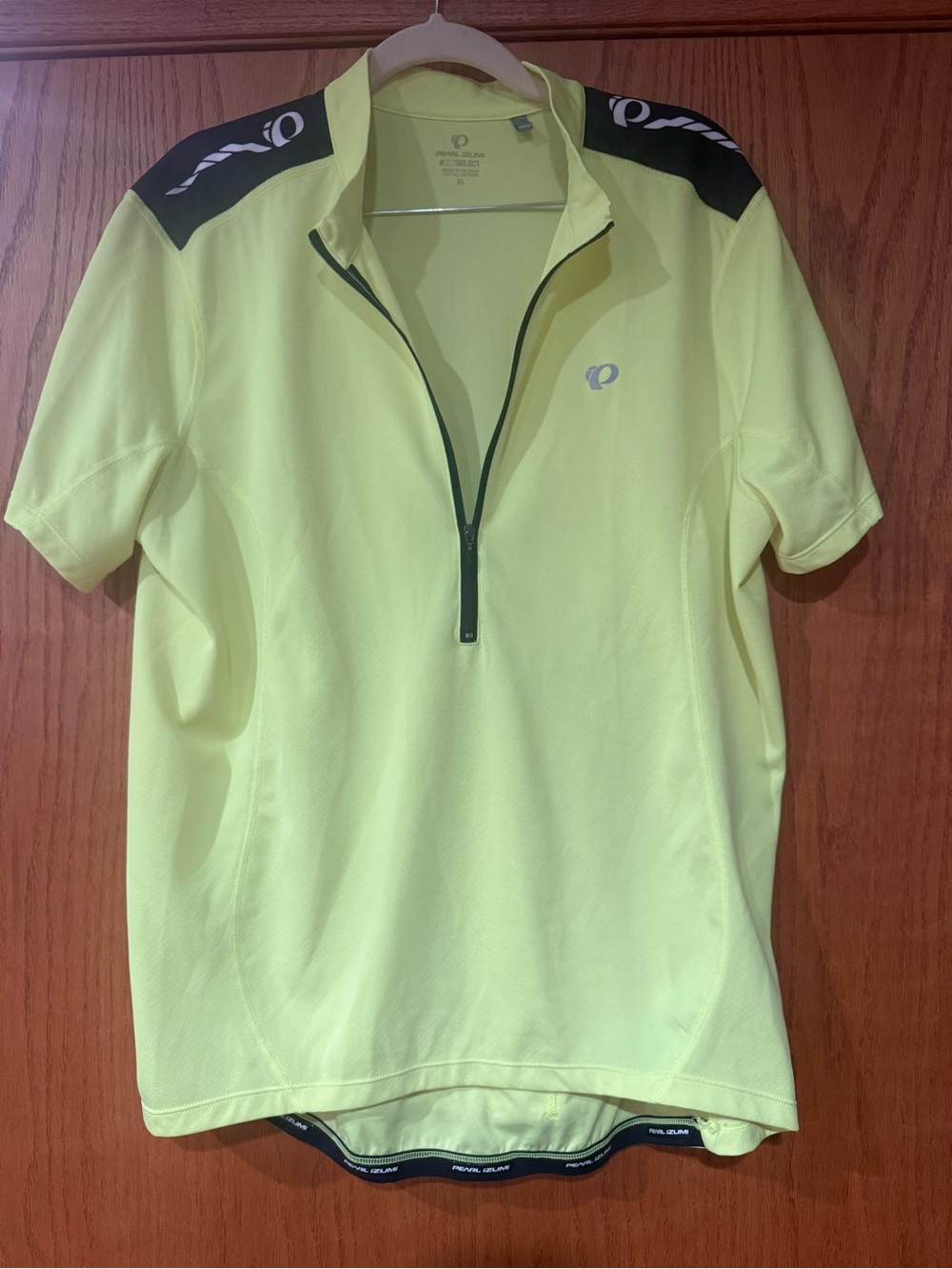 Pearl Izumi Men’s Neon Yellow Short-Sleeve Cycling Jersey with Black Accents